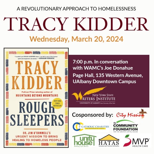 Tracy Kidder event on homelessness, March 20, 2024.